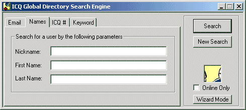 ICQ Global Directory Search Engine