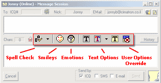 ICQ - Outgoing Message