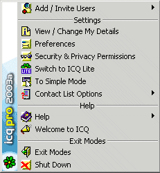 Main Menu