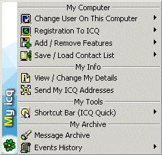 My ICQ Menu