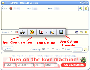ICQ - Outgoing Message