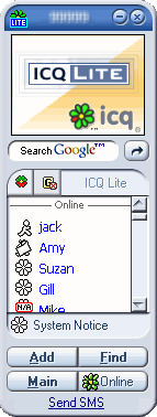 ICQ Lite Contact List