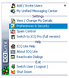 Owner Preferences Window