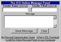 Online Message panel