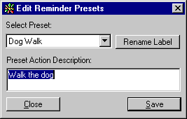 ICQ - Reminder Preset note Editor