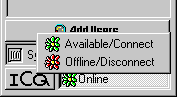 ICQ - Connection Status Menu